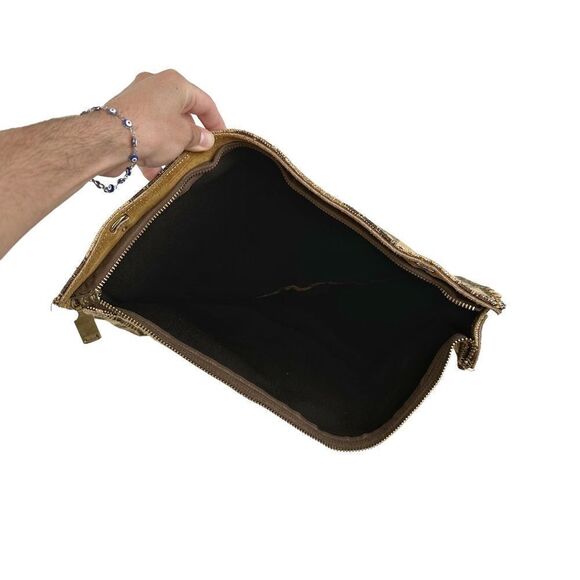 Vintage 60s 70s Woven Checkered Garment Bags Talon Zippers - Picture 10 of 10